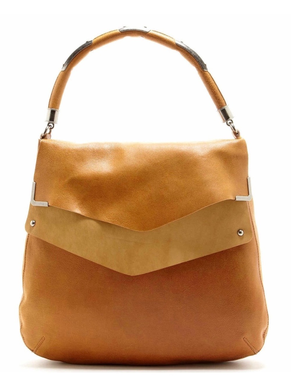 Revel New York Delancey Leather Hobo Bag Cognac Unused with Dust Bag